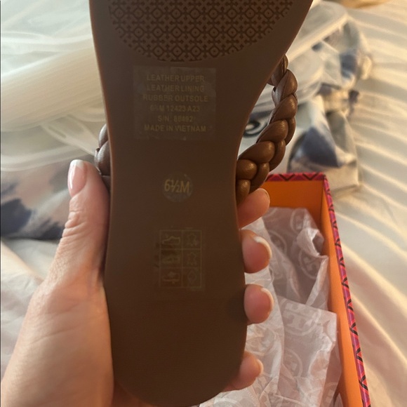 Tory Burch Chocolate Braided Flip Flops - Picture 3 of 3